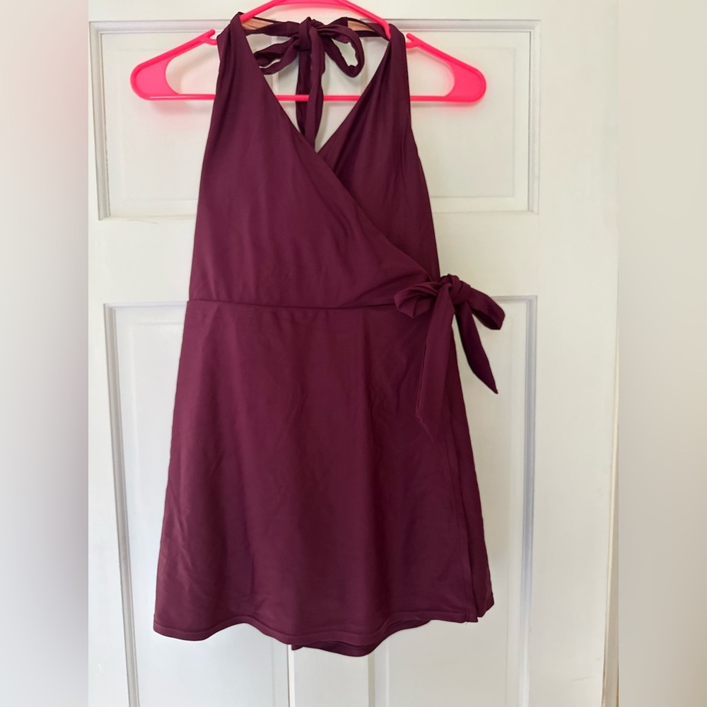 J. Crew swim dress maroon